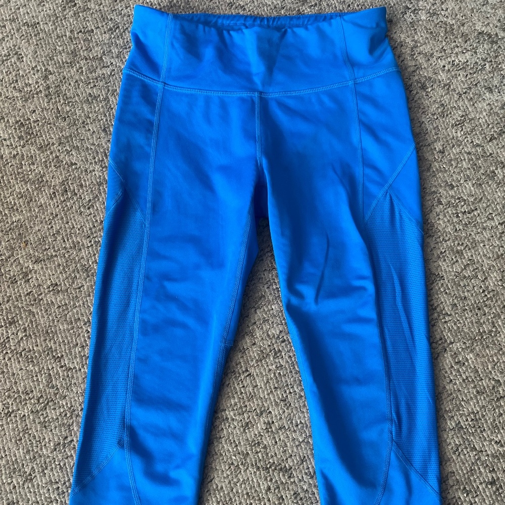 Athleta Blue Small Knickers Capri Leggings Women's knee length